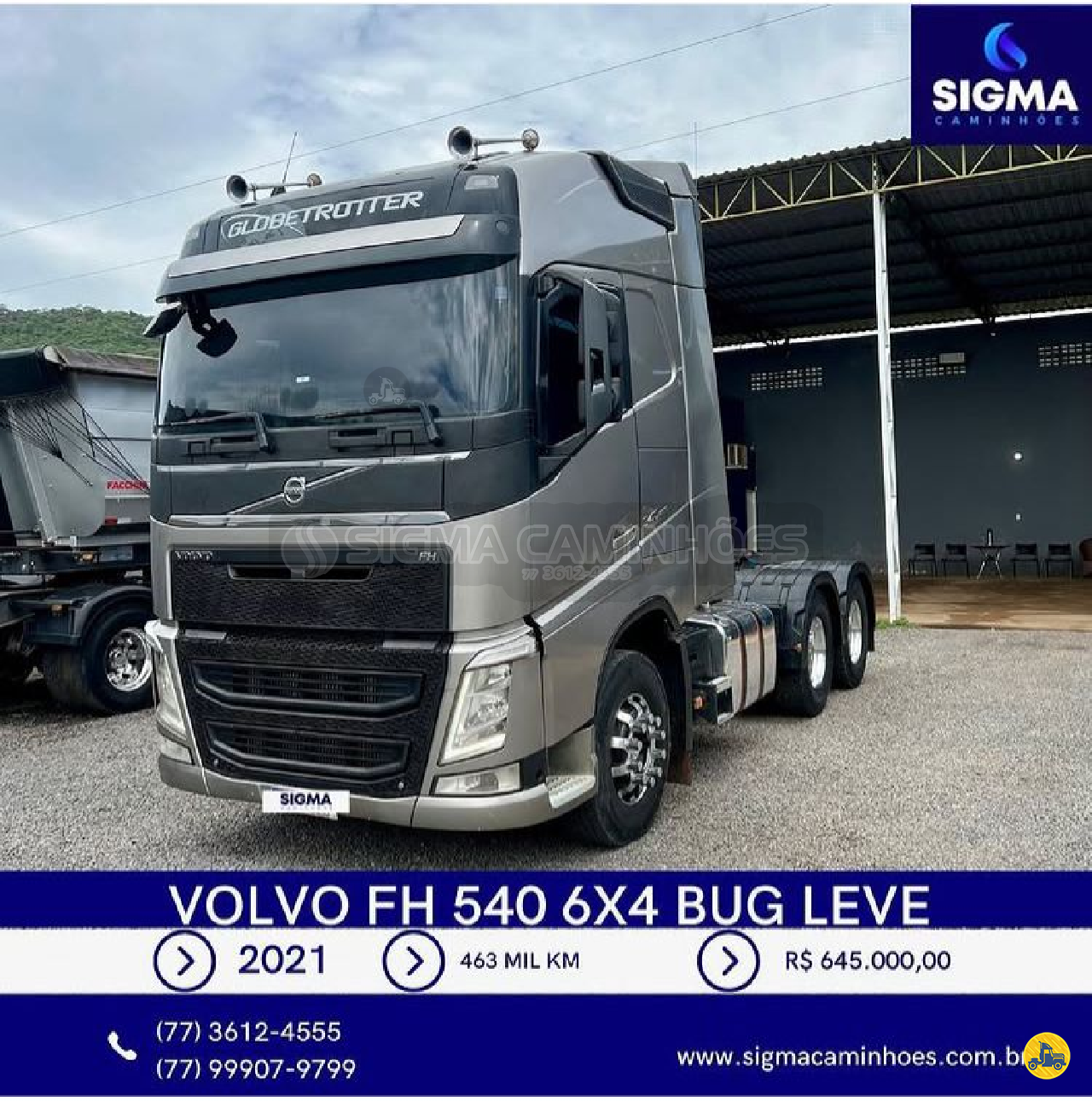 CAMINHAO VOLVO VOLVO FH 540 Cavalo Mecânico Cavalo 6x4 Sigma Caminhões BARREIRAS BAHIA BA